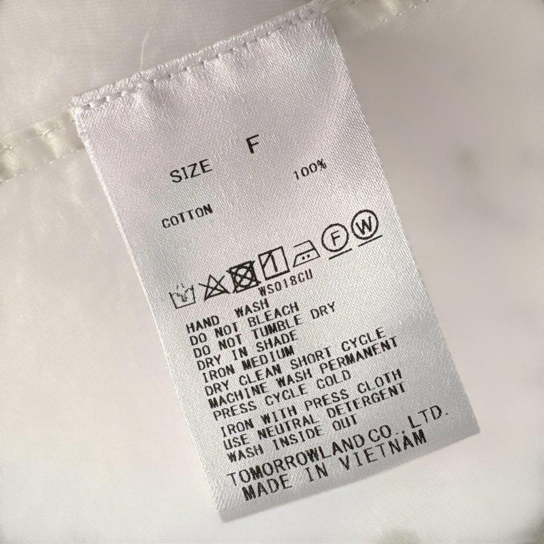 GALERIE VIE コットンタイプライター カットオフフリルシャツ2.6万