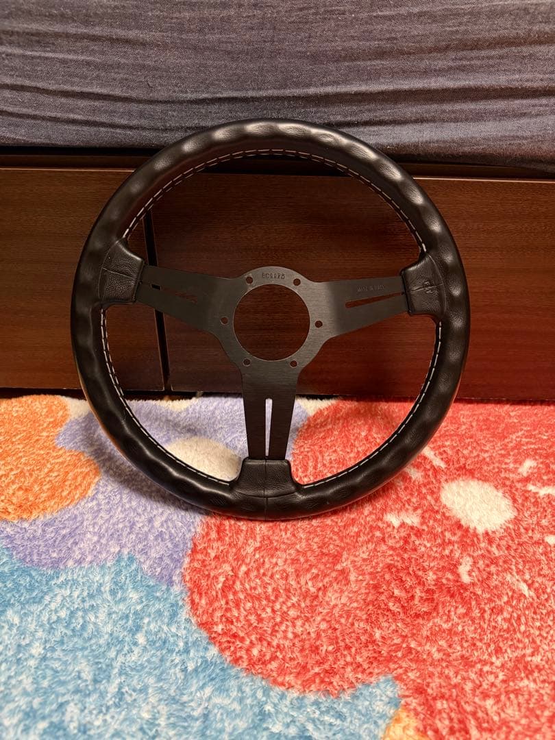 ブラック 3スポーク ステアリングホイール