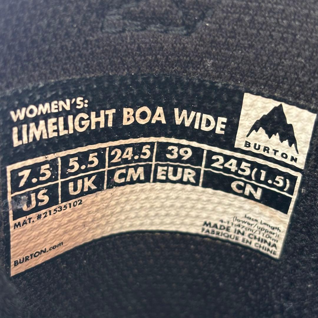Burton Limelight Boa Wide バートン　ライム　ライト