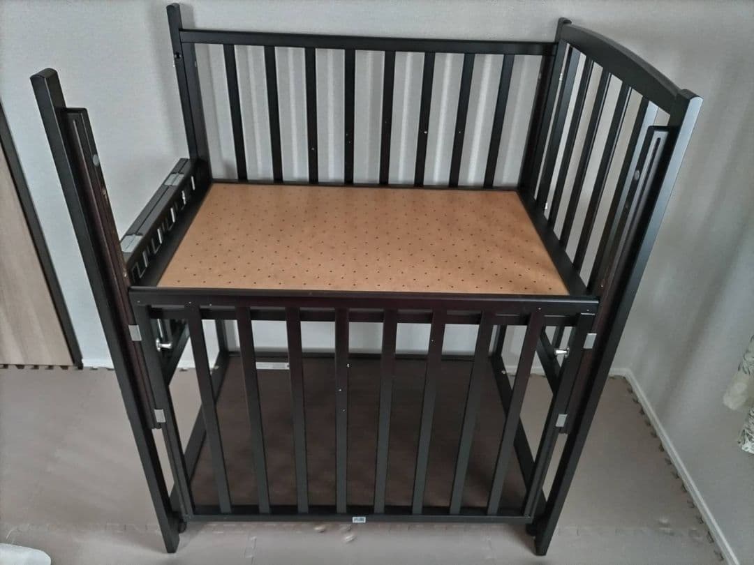 ヤマサキ　ベビーベット（ツーオープン）他ベッドガード＆ベビー布団セット（ミニ）