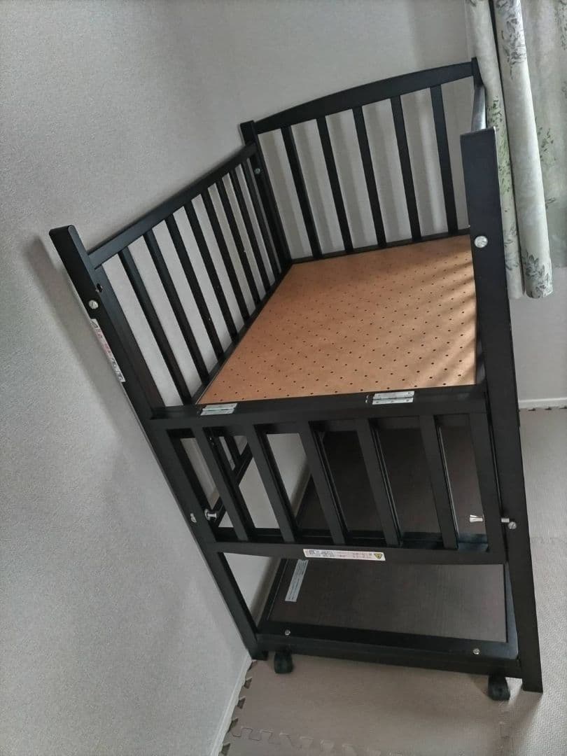 ヤマサキ　ベビーベット（ツーオープン）他ベッドガード＆ベビー布団セット（ミニ）