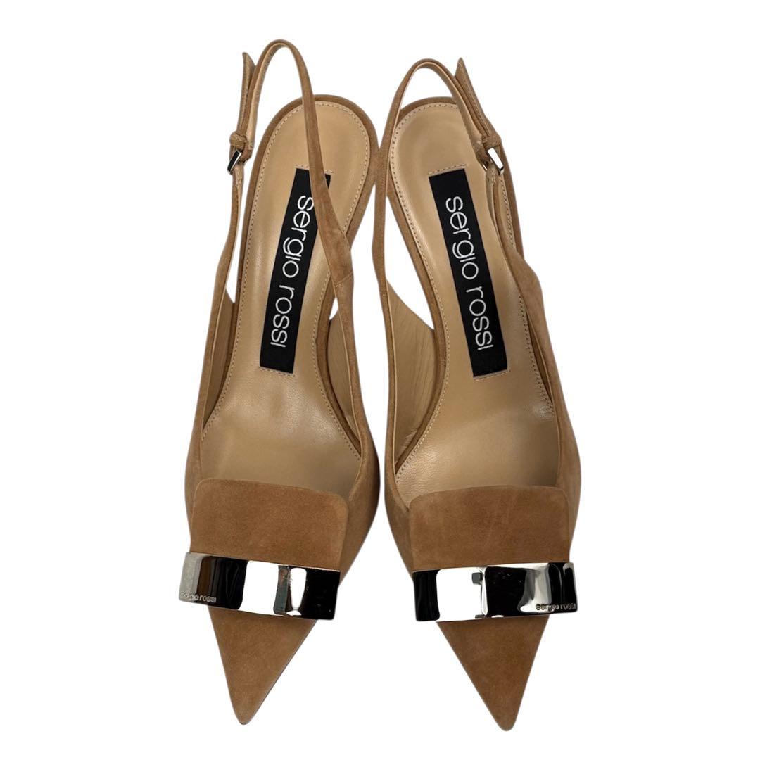 【ほぼ未使用】セルジオロッシ 23cm　36　sr1 スリングバック ミュール