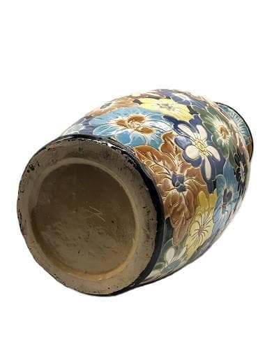 【 インド 19世紀花瓶 】　高さ56ｃｍ　八彩唐花尽し　コレクター放出