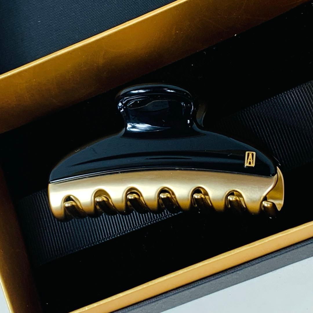 新品未使用品　Alexandre de paris　ヘアクリップ　M 黒✖️金
