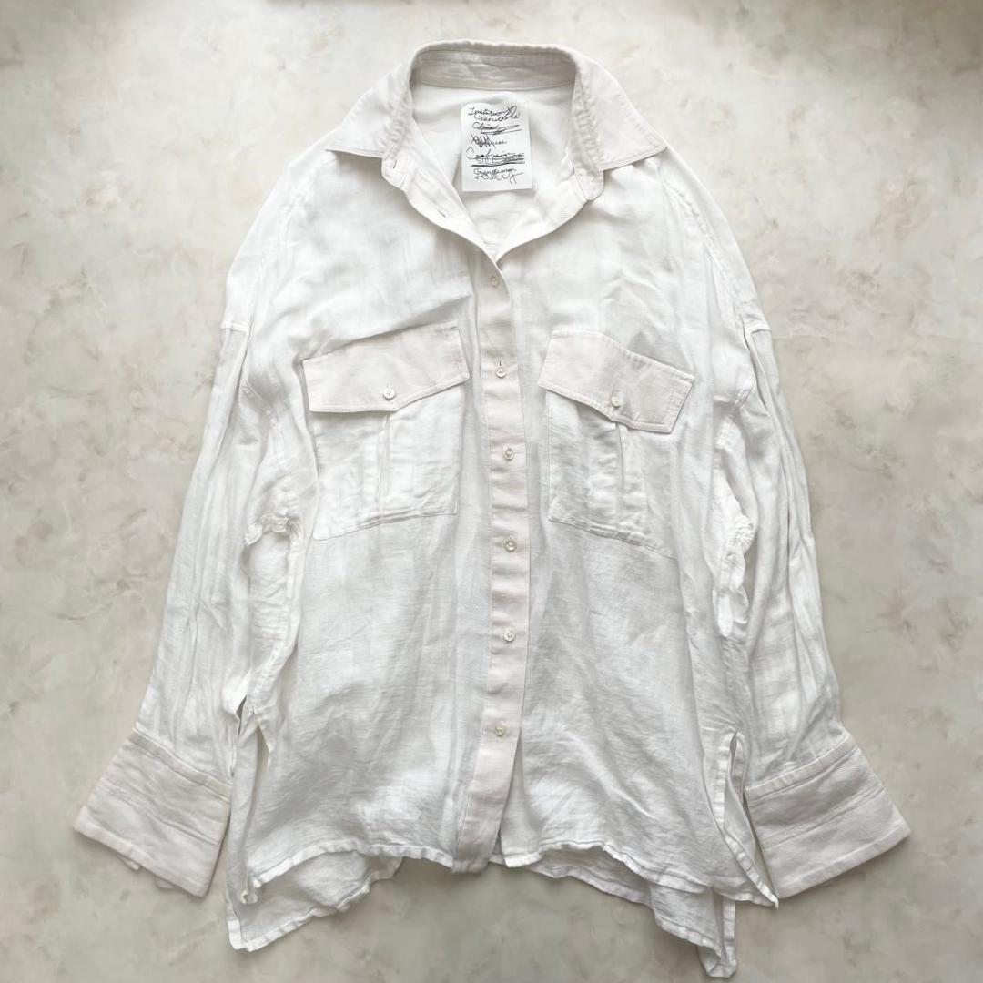 Chaos リネン　コットン　オーバーサイズシャツ　ドロップショルダー