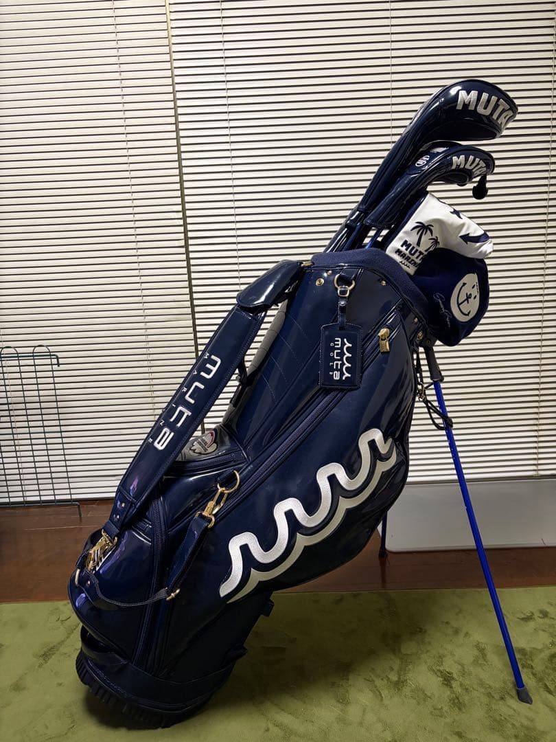 MUTA MARINE ネイビー キャディバッグ　クラブカバー7種付き　セット