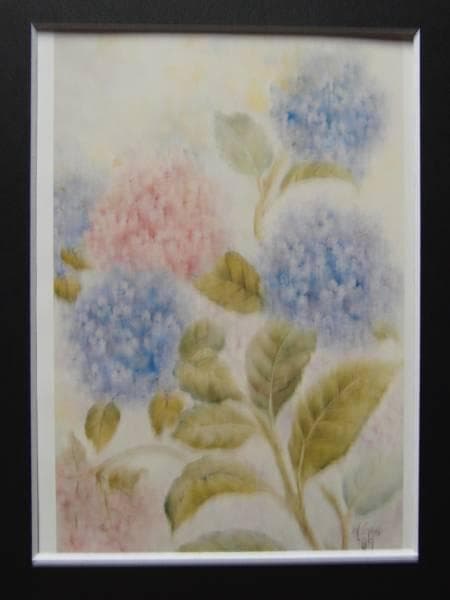 ナンシー ガン、紫陽花、★極希少画集★、新品高級額・額装付、状態良好