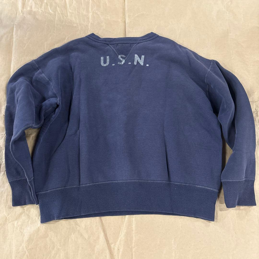 希少 U.S.N.両Vスウェット 激シブ ヴィンテージ