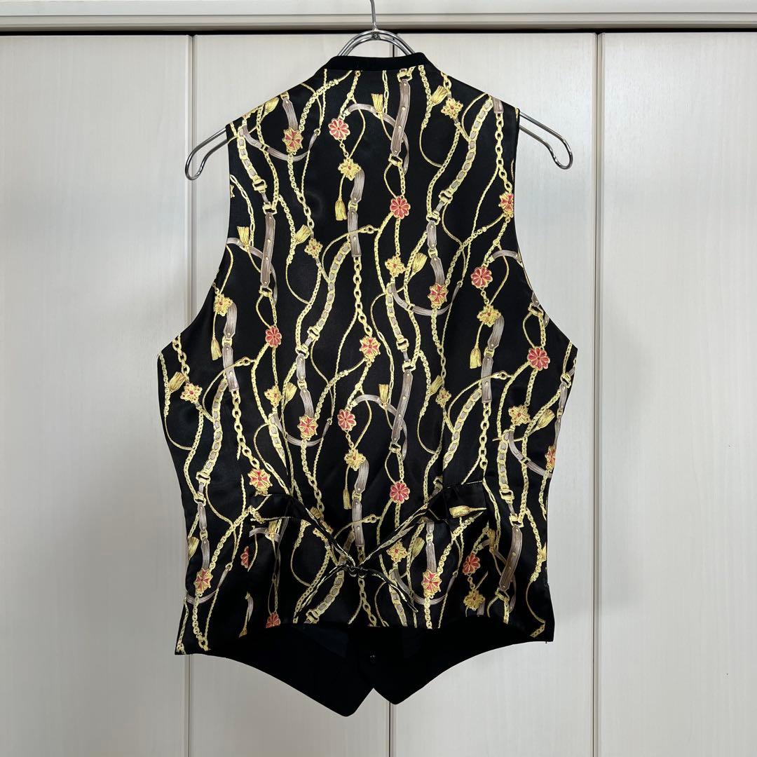 Yohji Yamamoto バックグラフィックデザイン ウールギャバ ジレ