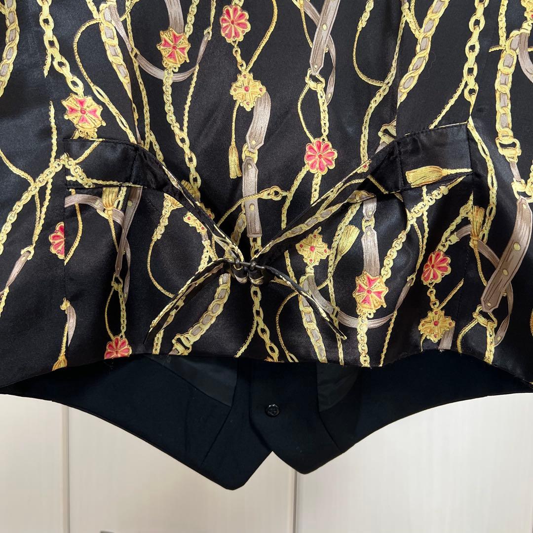 Yohji Yamamoto バックグラフィックデザイン ウールギャバ ジレ