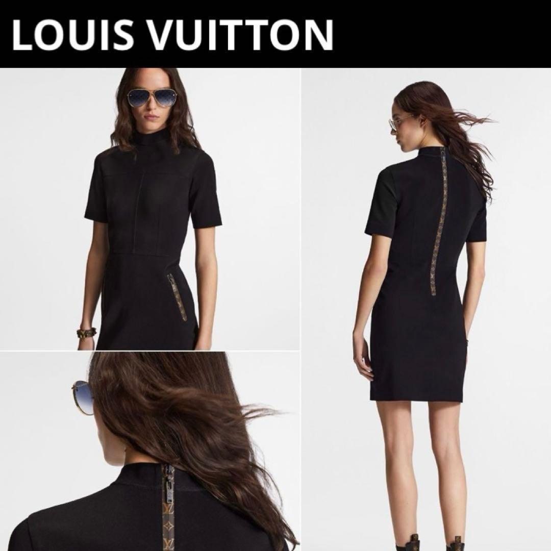 ★美品★ルイヴィトン　ショートスリーブハイネックフィットドレス 34 付属品あり
