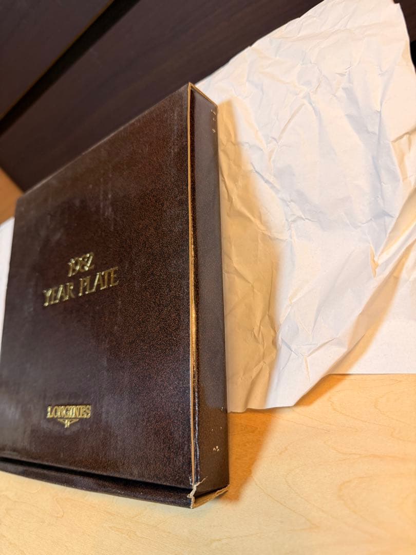 【希少・箱付きLONGINESロンジン1982YEAR PLATE 記念プレート