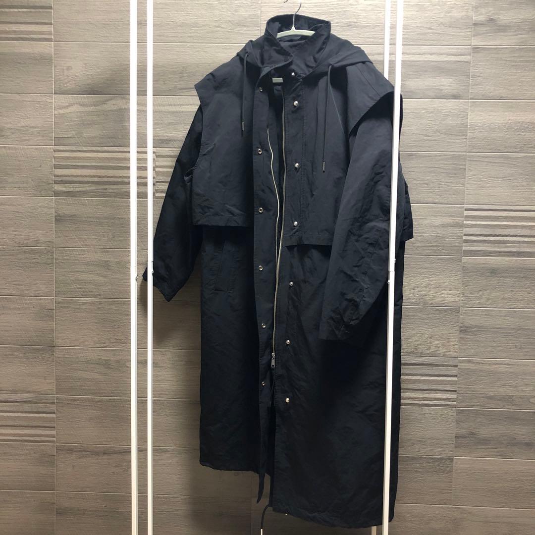 Todayful モッズコート 黒 ナイロン ロング丈