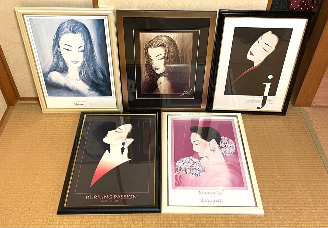 ●送料込み 鶴田一郎 アートポスター 5点まとめ●