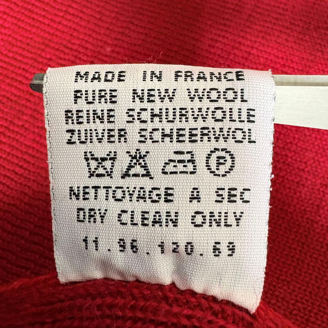 美品✨ SAINTJAMES フランス製 金ボタンウールカーディガン 赤 L