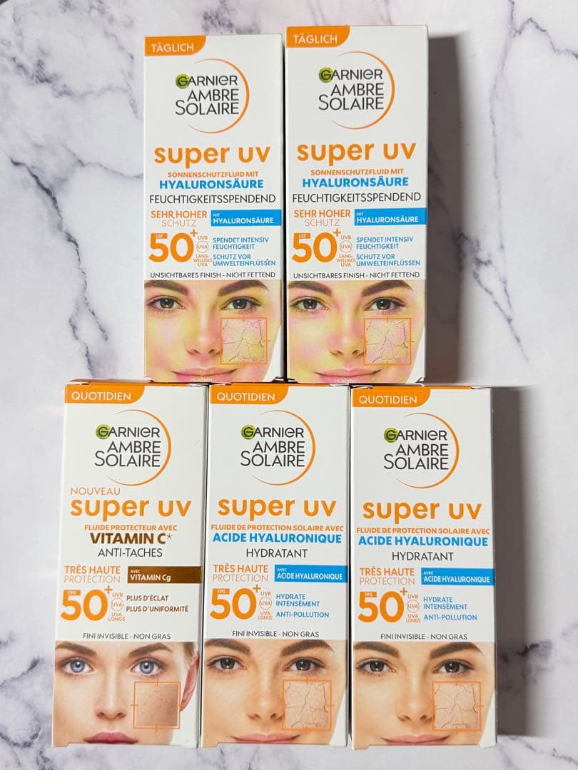 Garnier Super UV SPF50 日焼け止め 40ml 5本セット