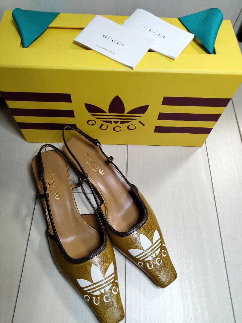 【新品】グッチ GUCCI × アディダス コラボ ヒール ミュール パンプス