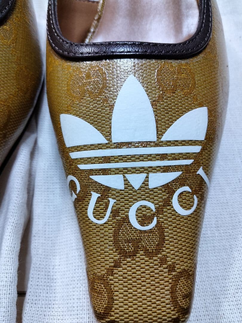 【新品】グッチ GUCCI × アディダス コラボ ヒール ミュール パンプス