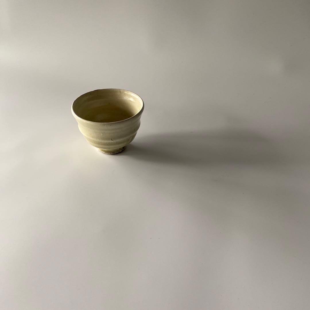 舩木研兒 白釉押紋茶碗 布志名 舩木道忠 バーナードリーチ 山陰 民藝 金継ぎ有