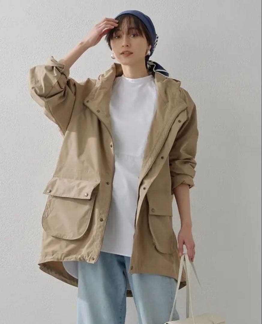 【美品】Whim Gazette⭐︎フーディーブルゾン　ベージュ