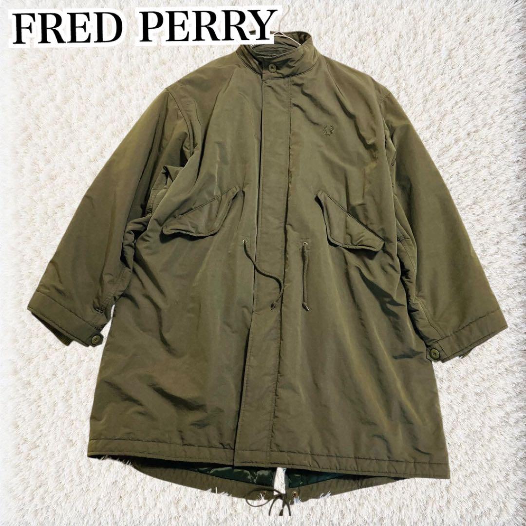 値下げ♡フレッドペリー　モッズコート　キルティング　切替　カーキ　L