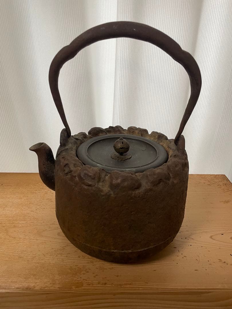 茶道具 龍文堂造 手取釜 釣釜 炉釜