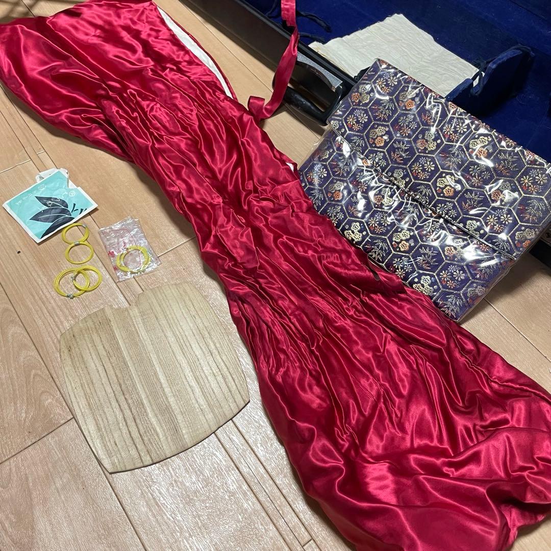 三味線　かりん　花林材　ハードケース付　現状品