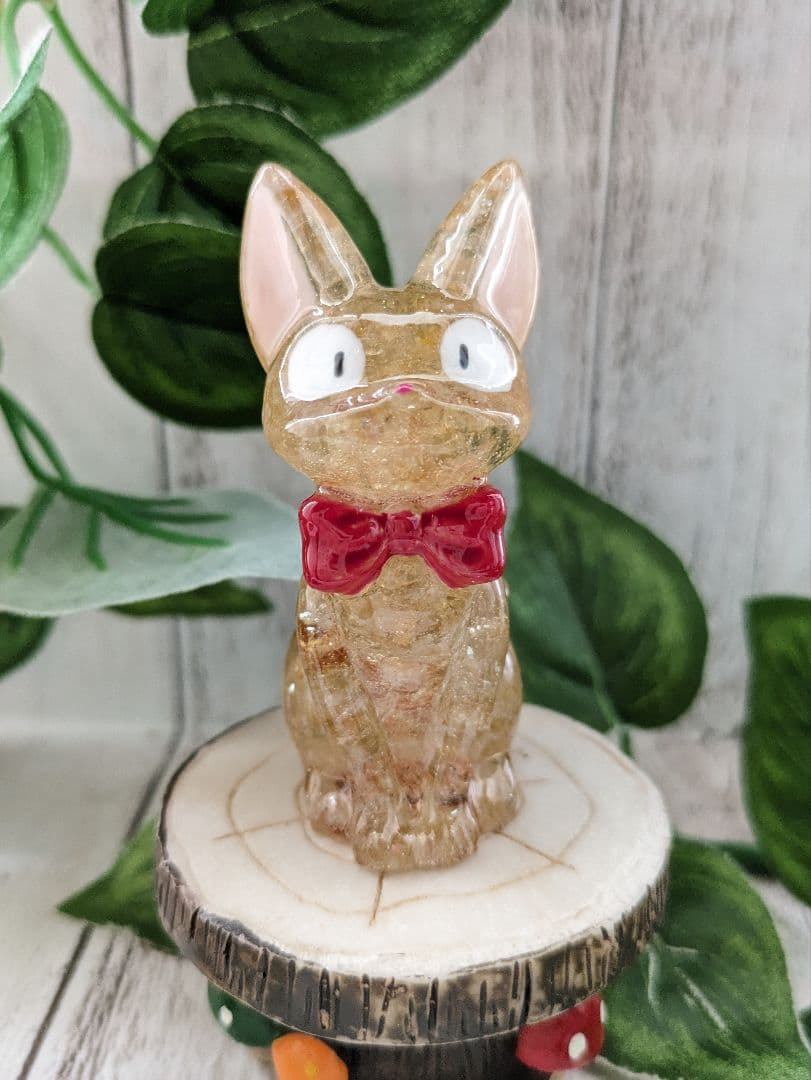 【琥珀】エンジェルオーラクォーツのきつねさん形オルゴナイト☆他３点