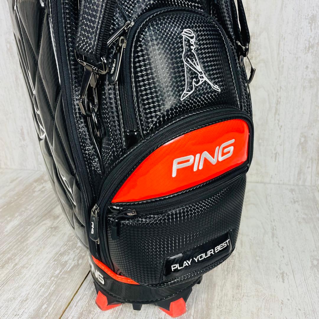 【廃盤品】PING ピンMr. PING KARSTEN エナメルキャディバッグ