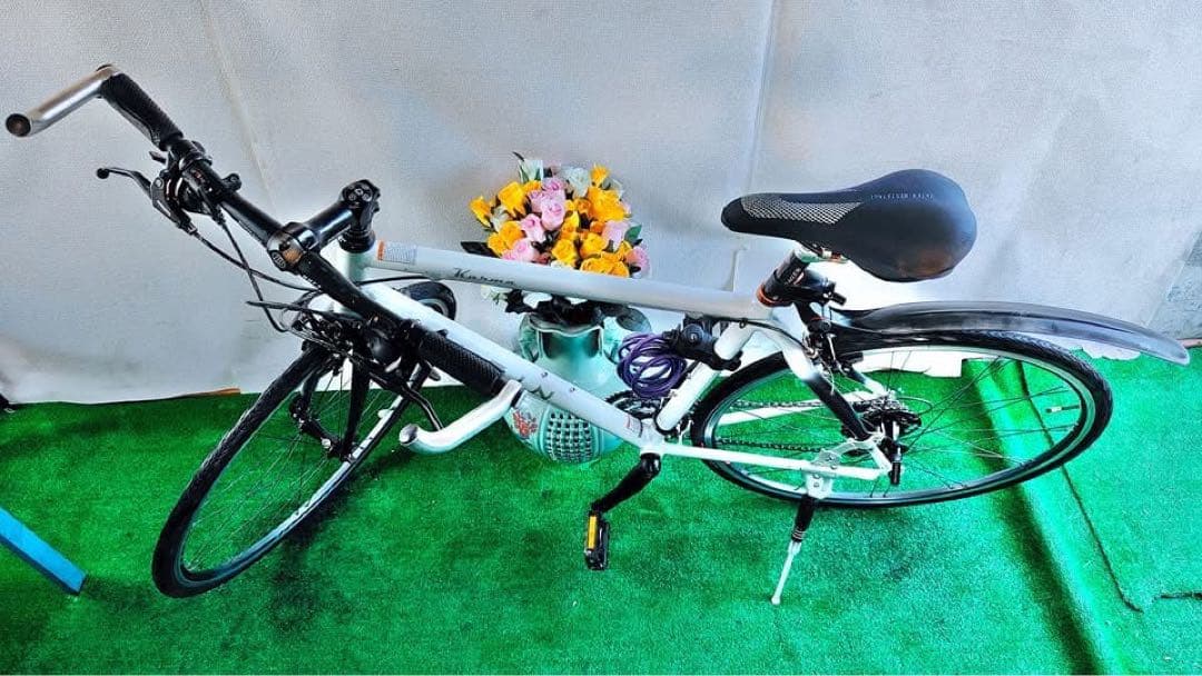 スポーツバイク アルミニウムフレーム ホワイト/シルバー