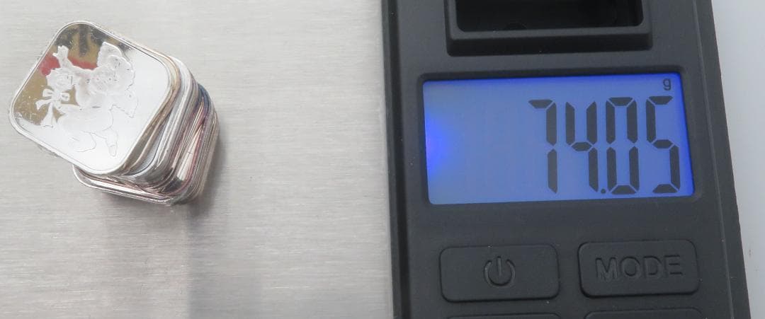 1055.純銀メダル銘純銀メダル17枚まとめ74.05g銀メダルミントだし造幣局