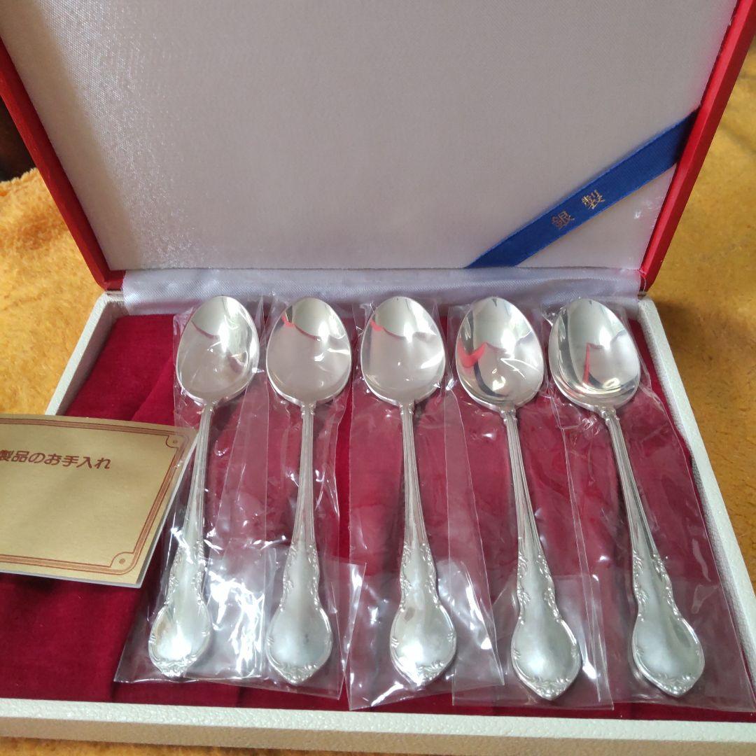 銀製スプーン　5本セット　シルバー925 　ティースプーン