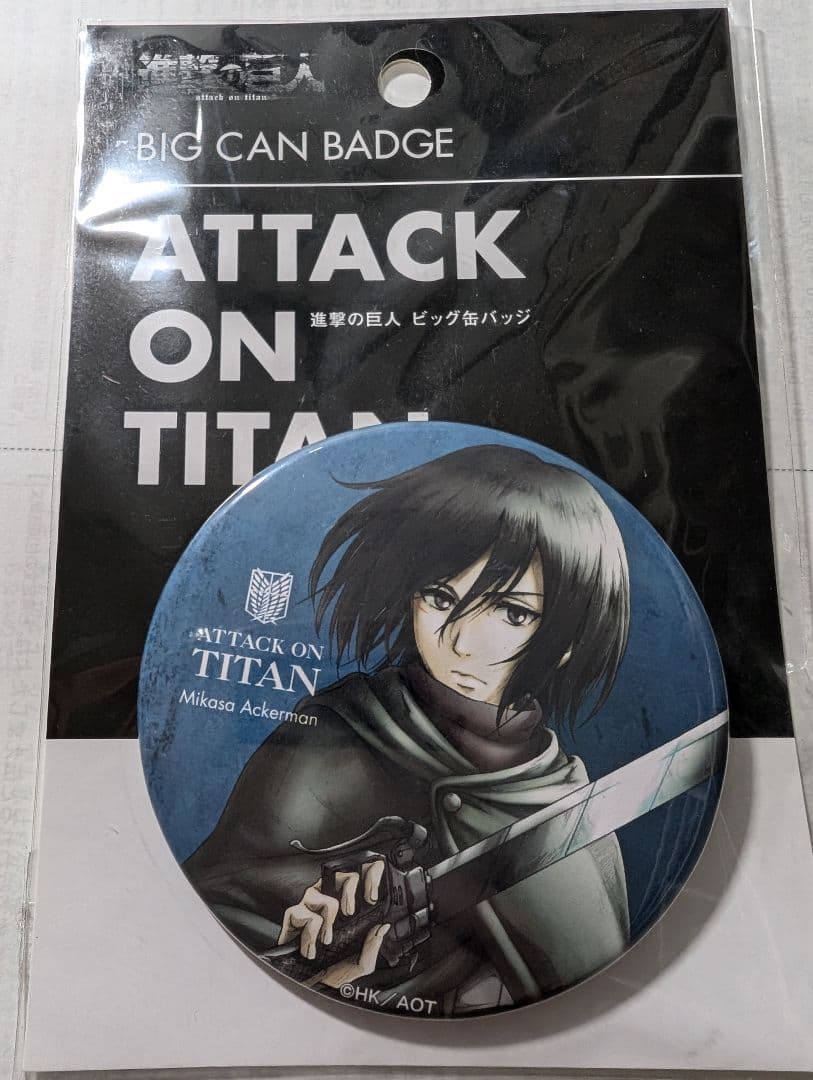 進撃の巨人 ミカサ・アッカーマン ビッグ缶バッジ