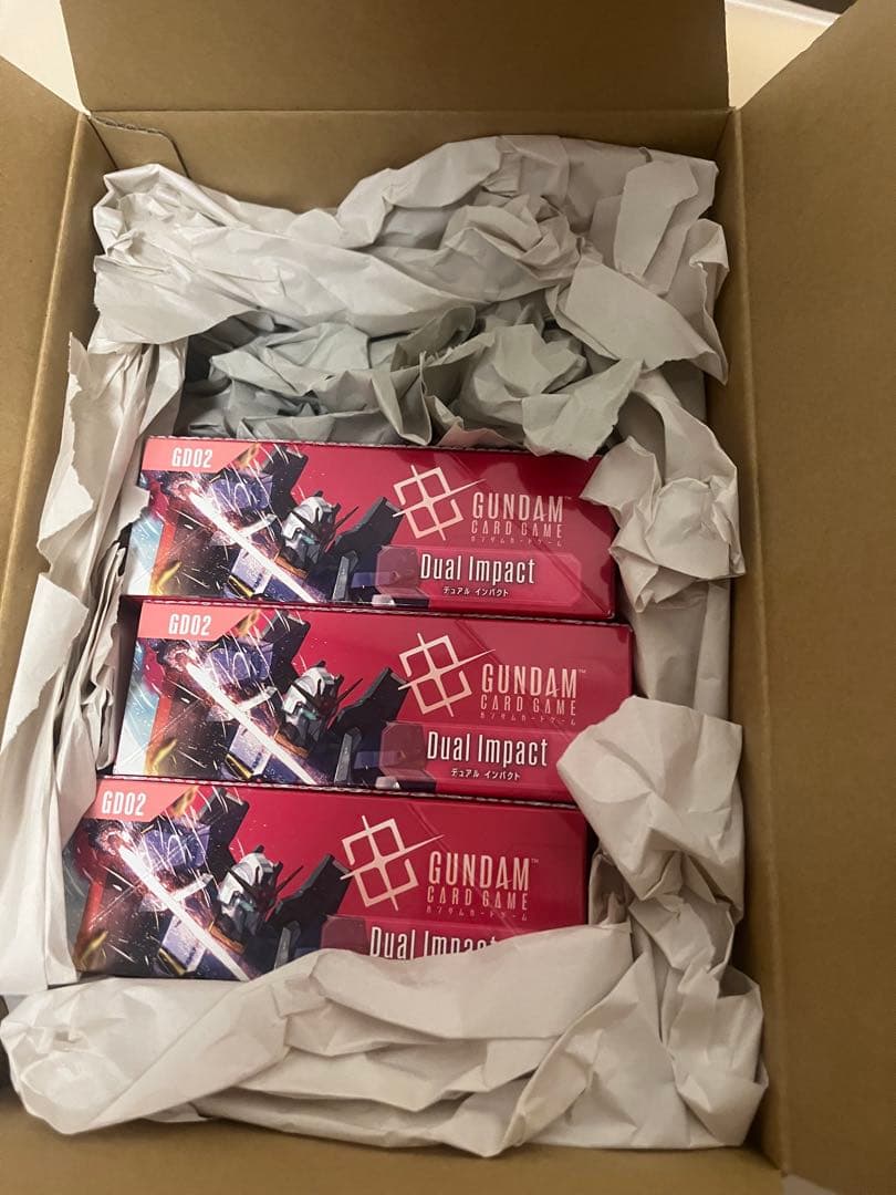 ガンダムカードゲーム　dual impact 3box 新品未開封　テープ付き