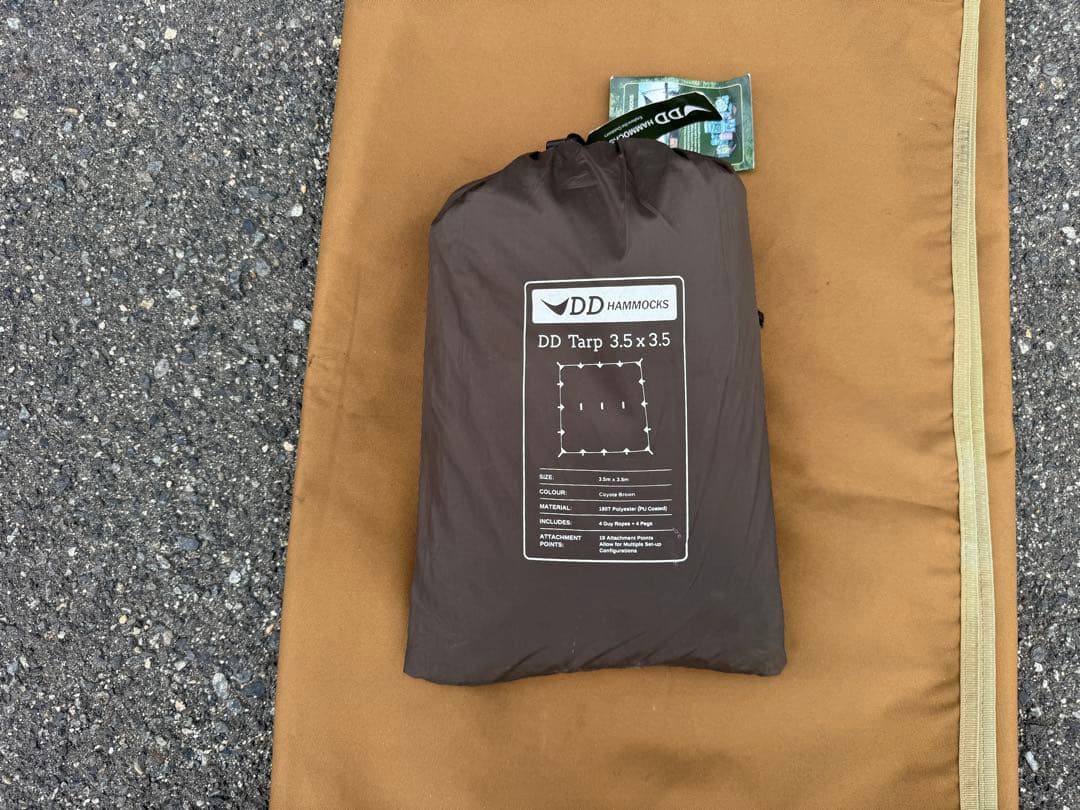 DD Hammocks DD Tarp 3.5x3.5 ブラウン