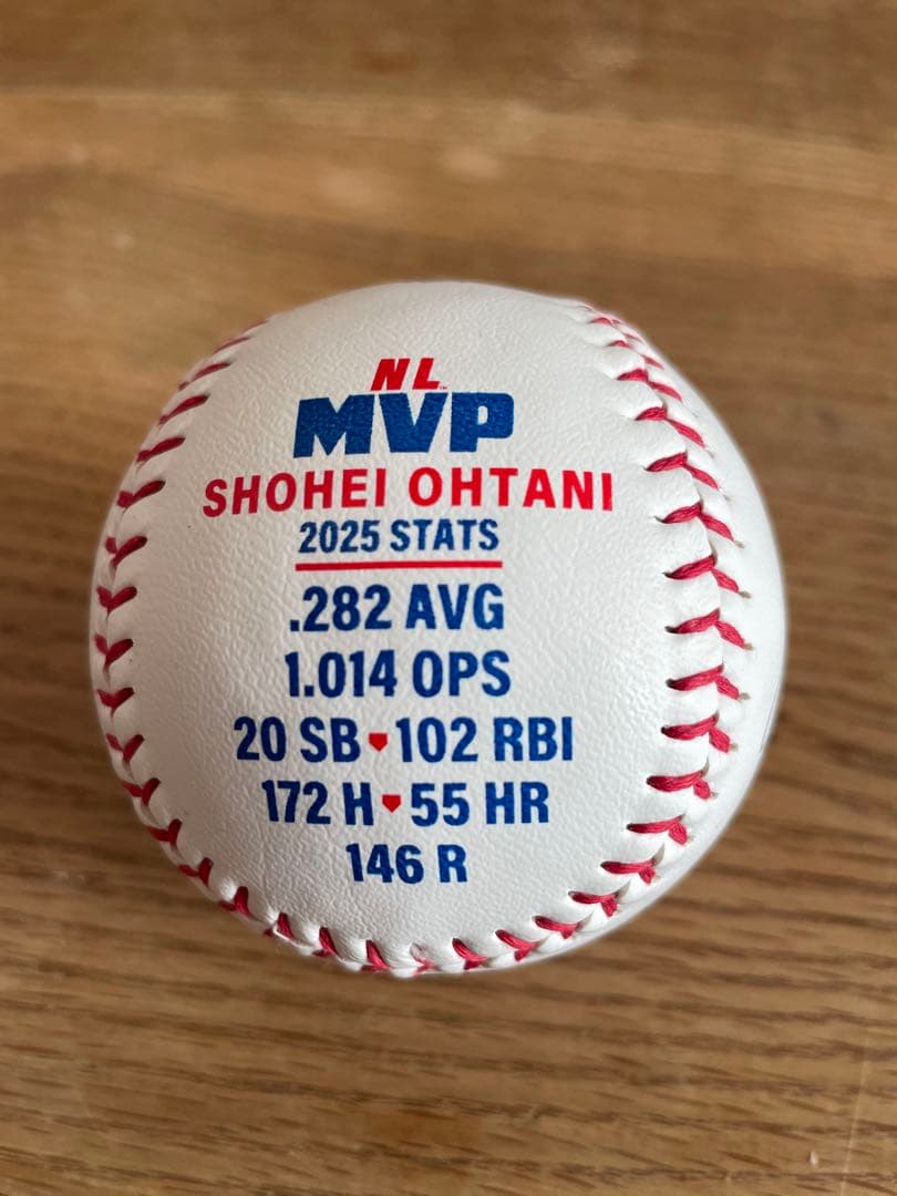 【未展示】【レア】大谷翔平NL MVP記念ボールセット（2024青、2025白）