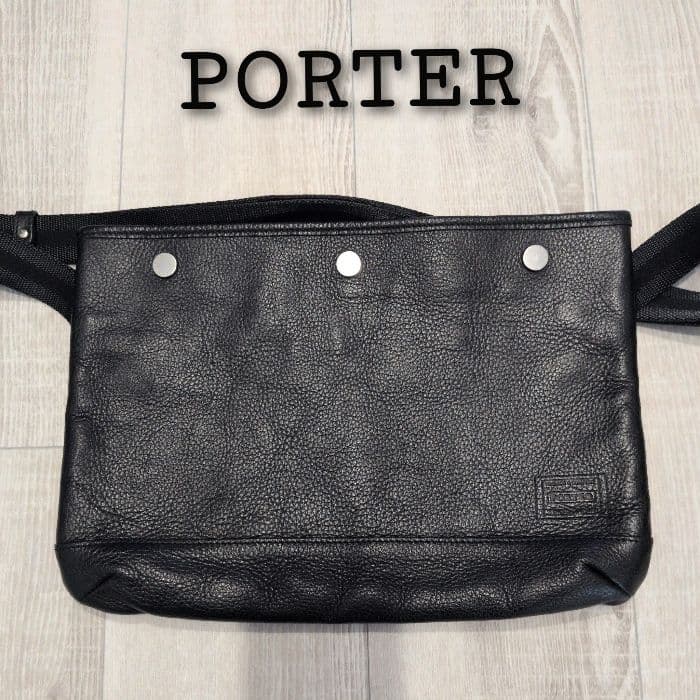 PORTER サコッシュ レザー 美品 ブラック ポーター