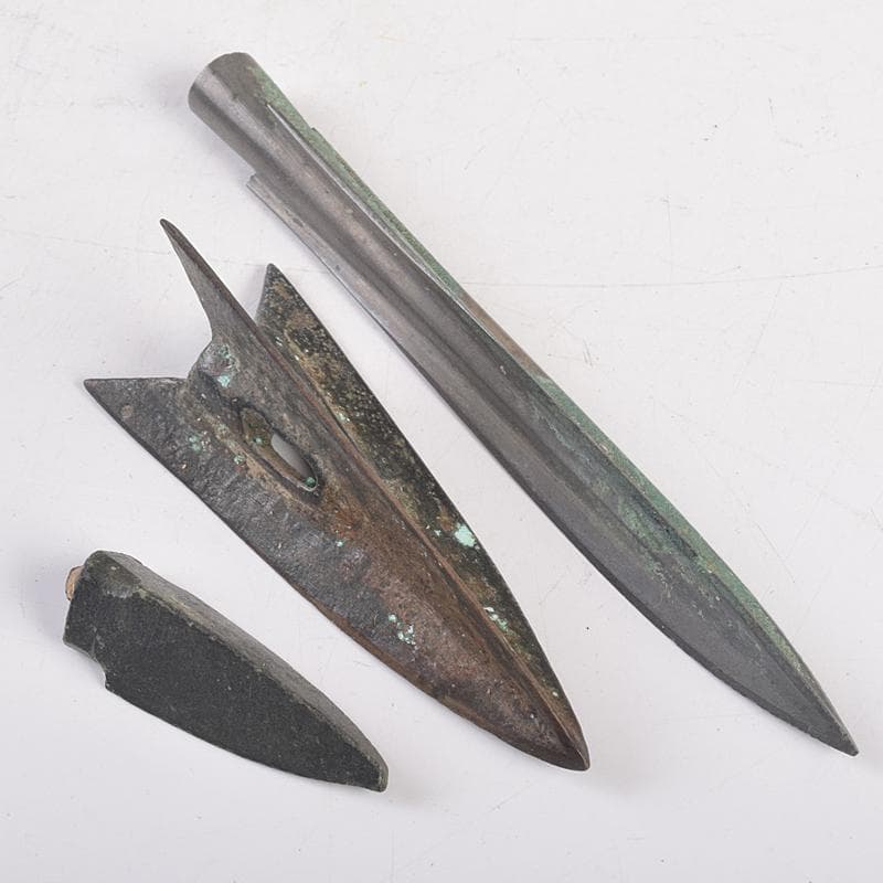 なみなみ　中国　古銅青銅　鏃　矢尻　8点まとめて　D　8894