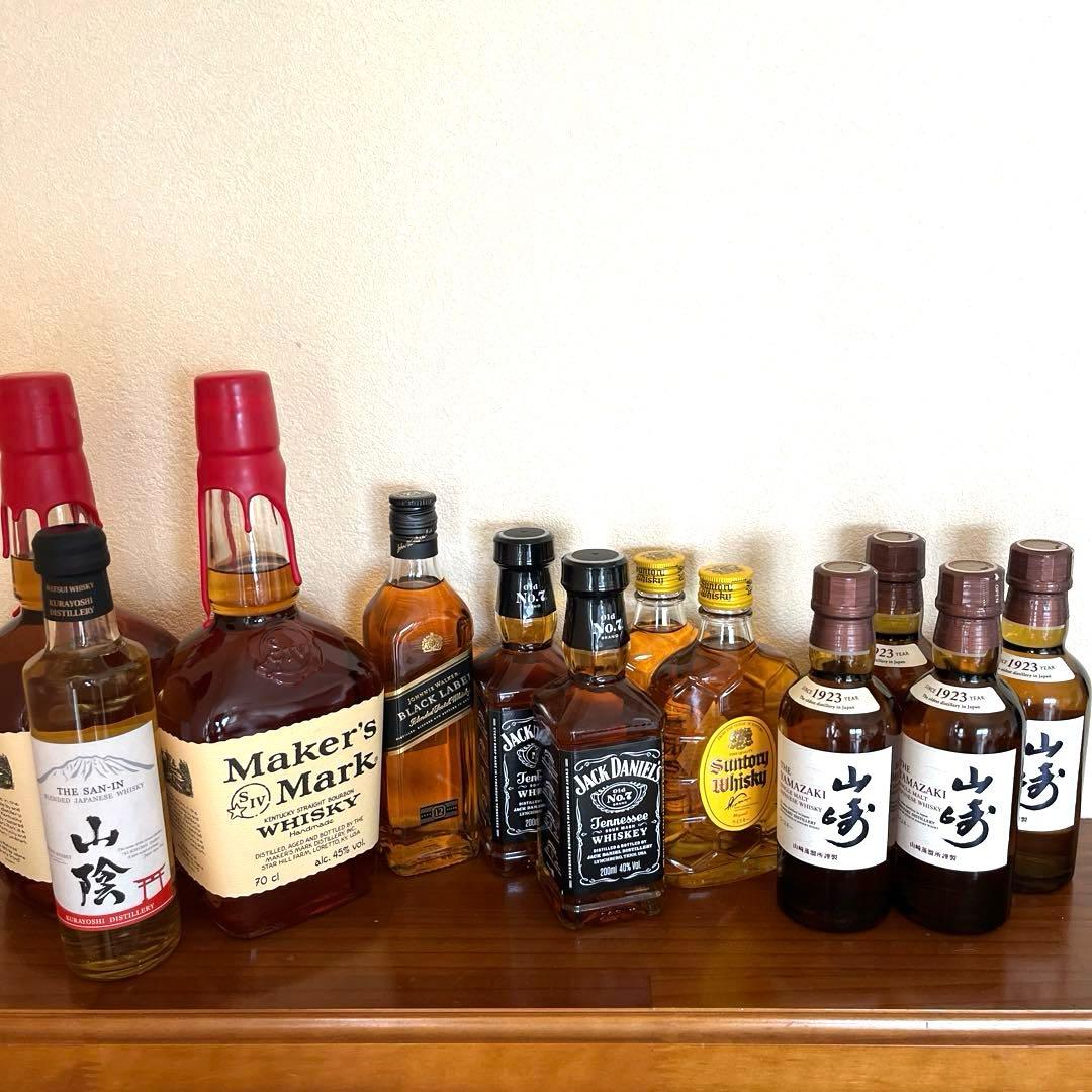 山崎シングルモルトウイスキー 、 Maker’sMark他12本セット