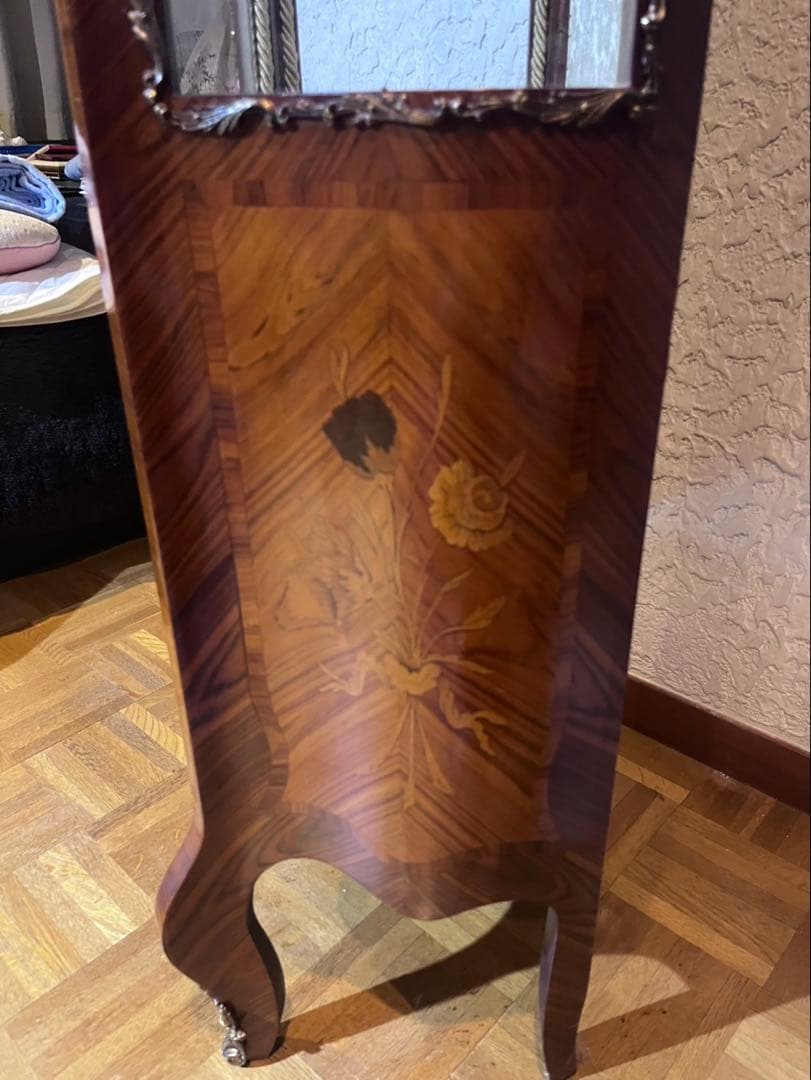 イタリア製 MARCONI ARTE 象嵌細工 ガラス 高級家具 飾り棚