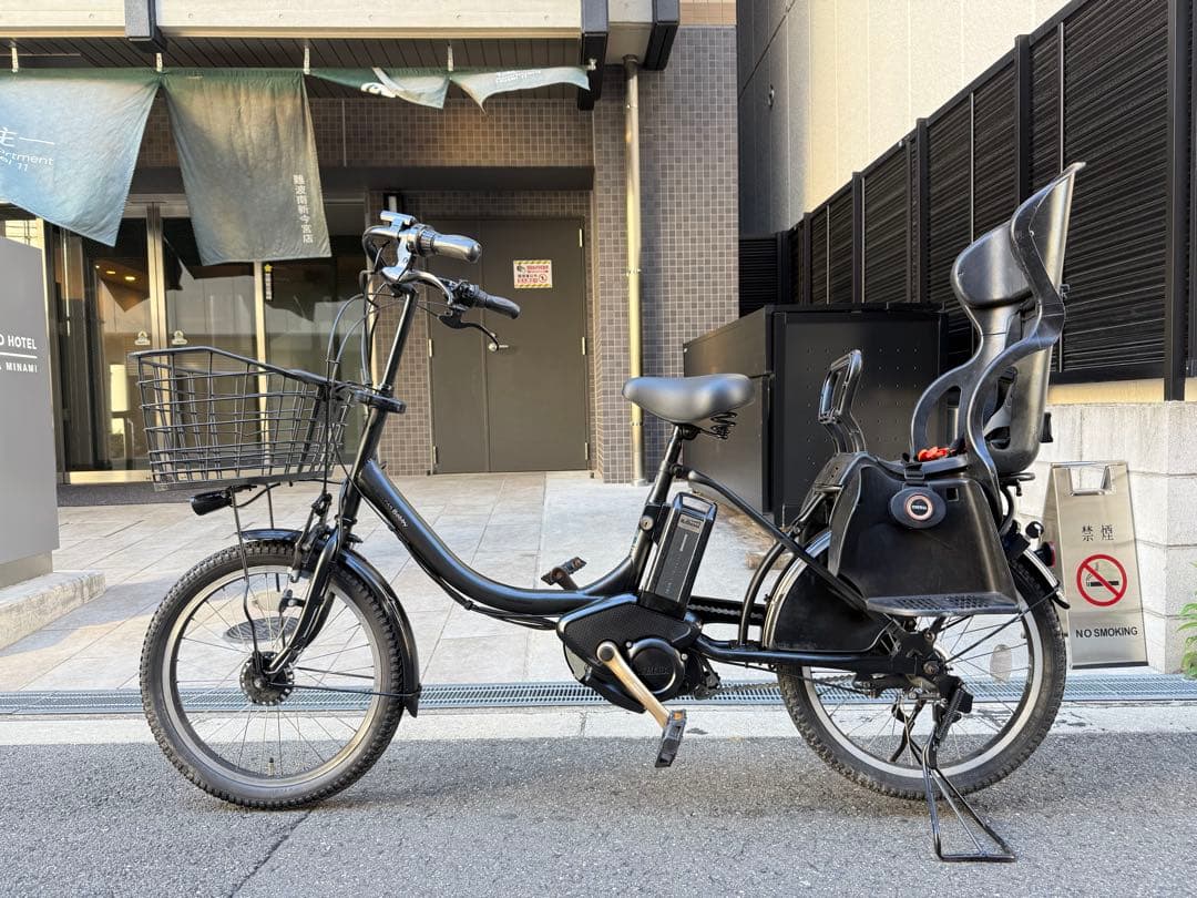 子供乗せ　ヤマハ　電動アシスト自転車 チャイルドシート付き ブラック