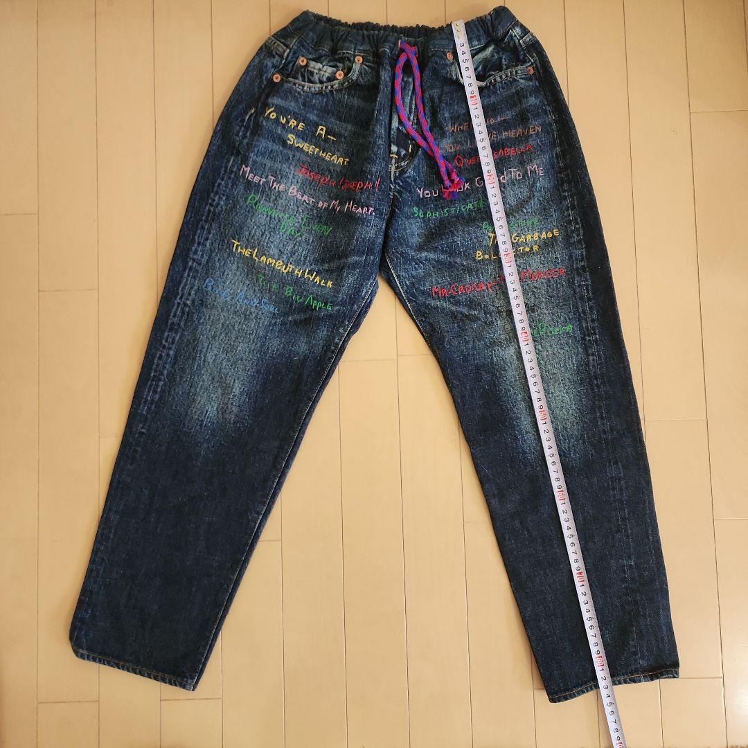 未使用品　デニム&ダンガリー　刺繍付きイージーデニムパンツ　01 150 SM