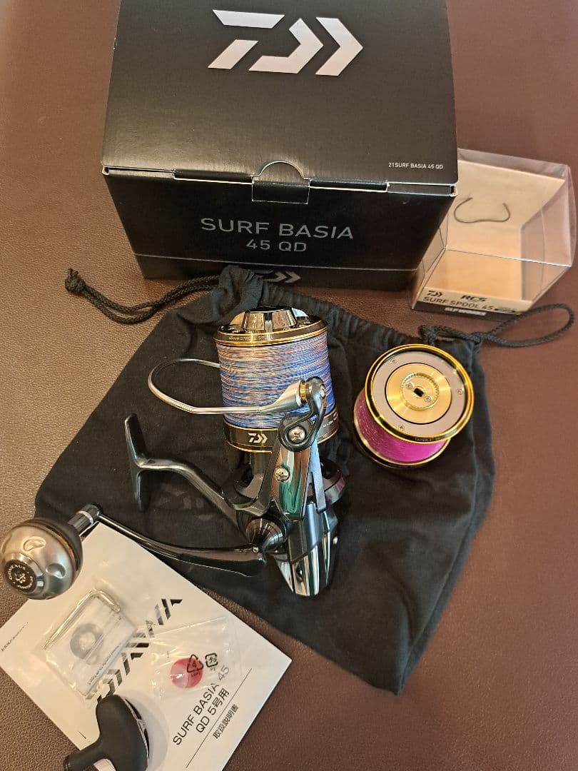 [状態良]ダイワ 21サーフベーシア45QD RCSサーフスプール付きゴメクサス