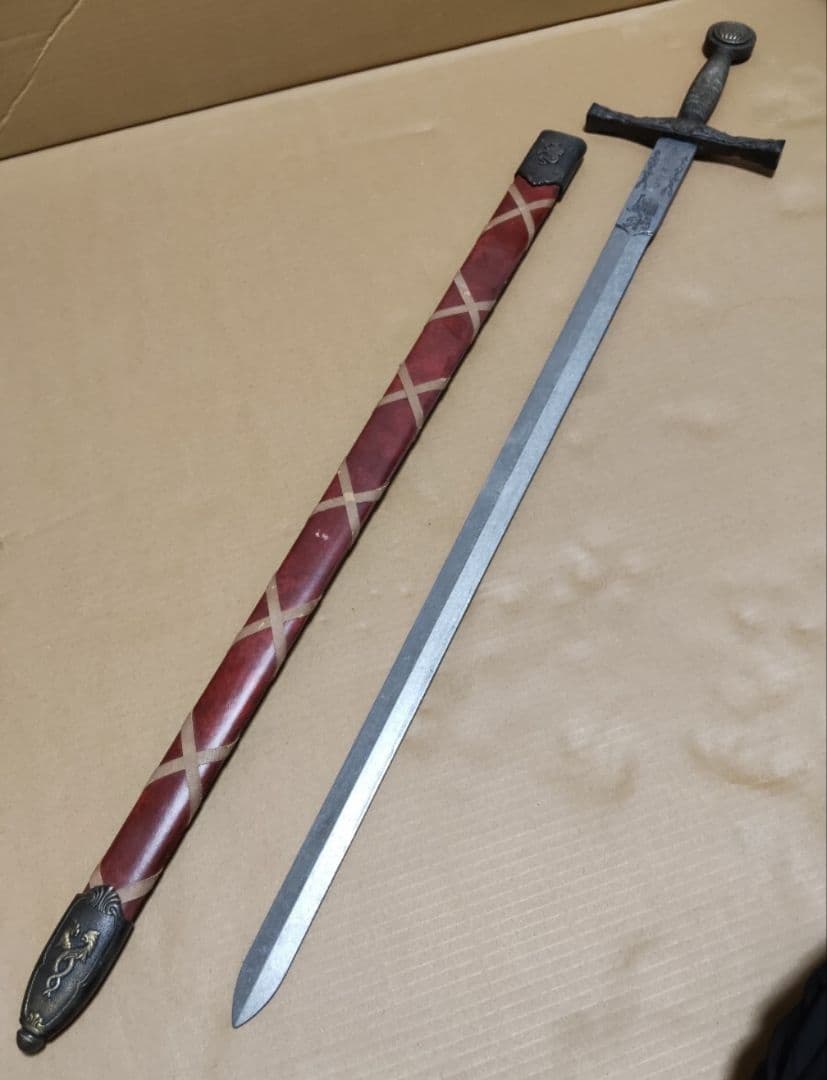 【新春特価】金属製 模造刀 西洋剣 デニックス エクスカリバー ①