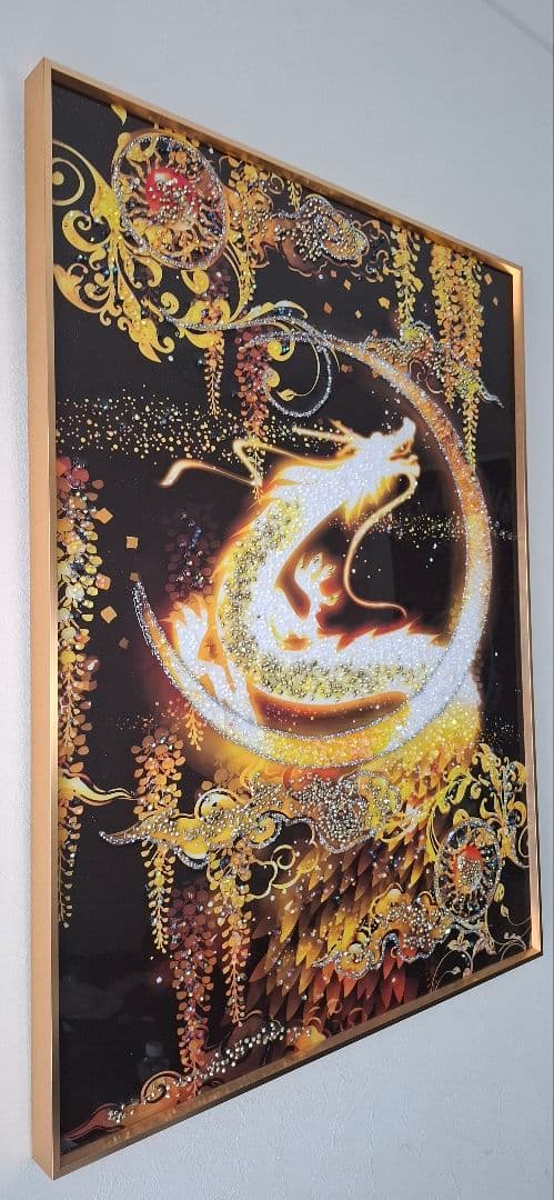 クリスタルアート／クリスタルピクチャー／龍／昇龍／アートパネル
