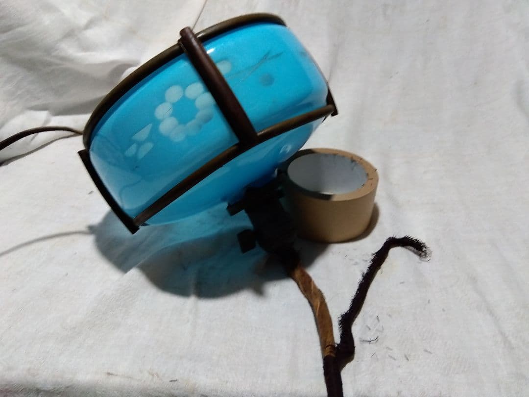 ♪古い青色ガラスの電気の笠　専用です。