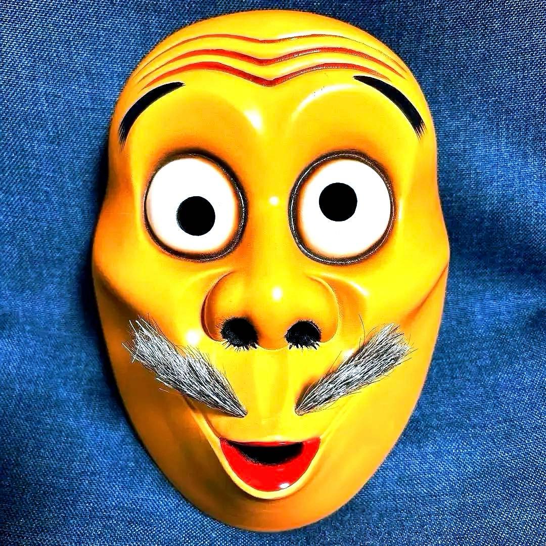 木彫り　ひょっとこ　空吹き　神楽面　狂言面　能面　　祭り　在名