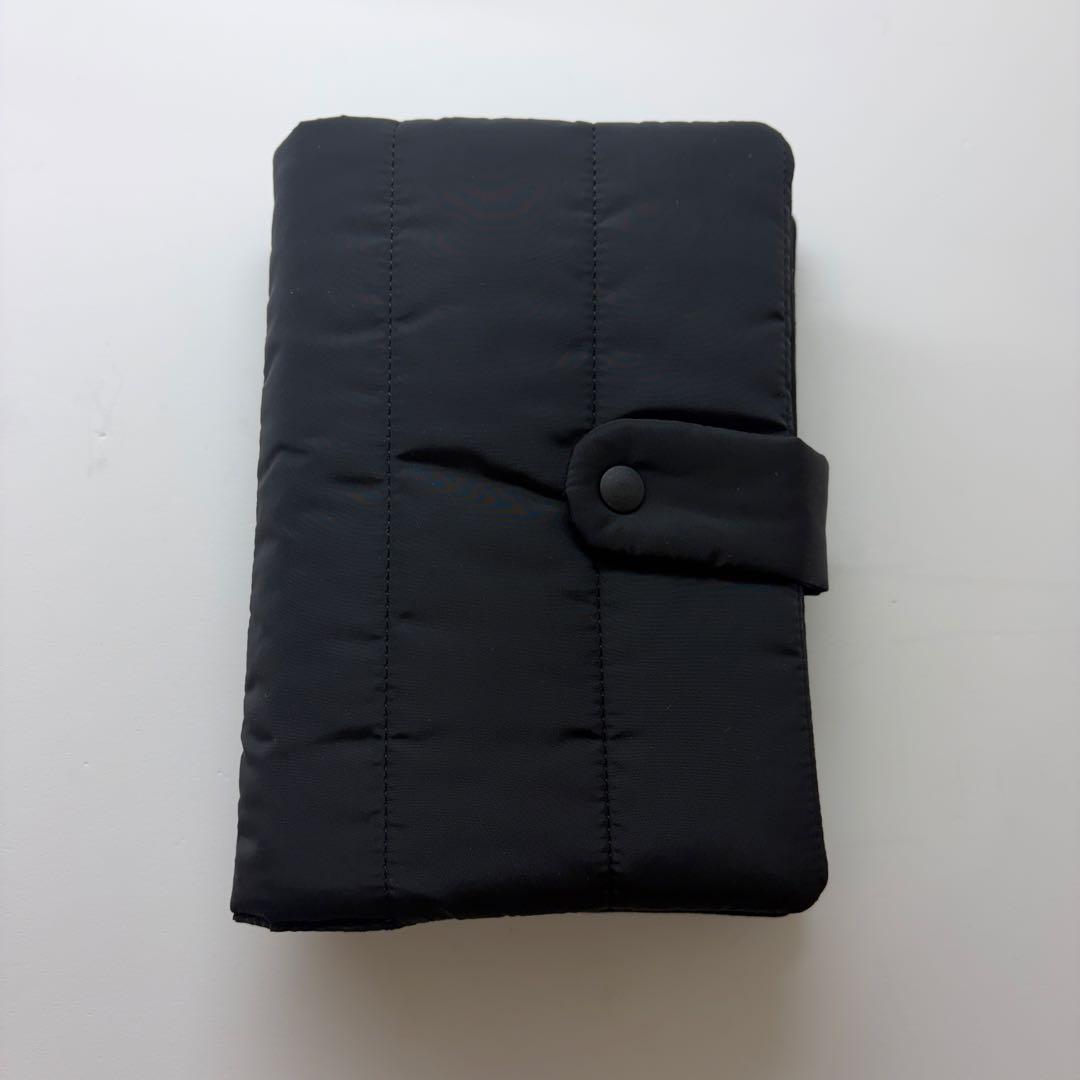 バインダーカバー　ブラック　シンプル　A6 韓国　貯金