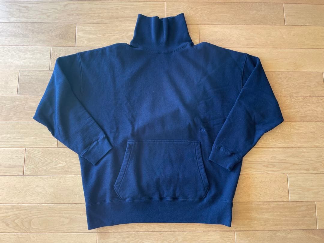 トップス WIDE SWEAT MUJI TURTLE NECK Washed Navy