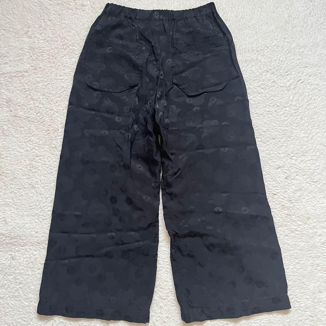 tricot COMME des GARCONS花柄ブラック ワイドパンツ